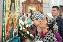 Освящение образа святителя Николая Японского в Спасо-Преображенском соборе архиепископом Хабаровским и Приамурским Игнатием. 29 мая 2011г.
